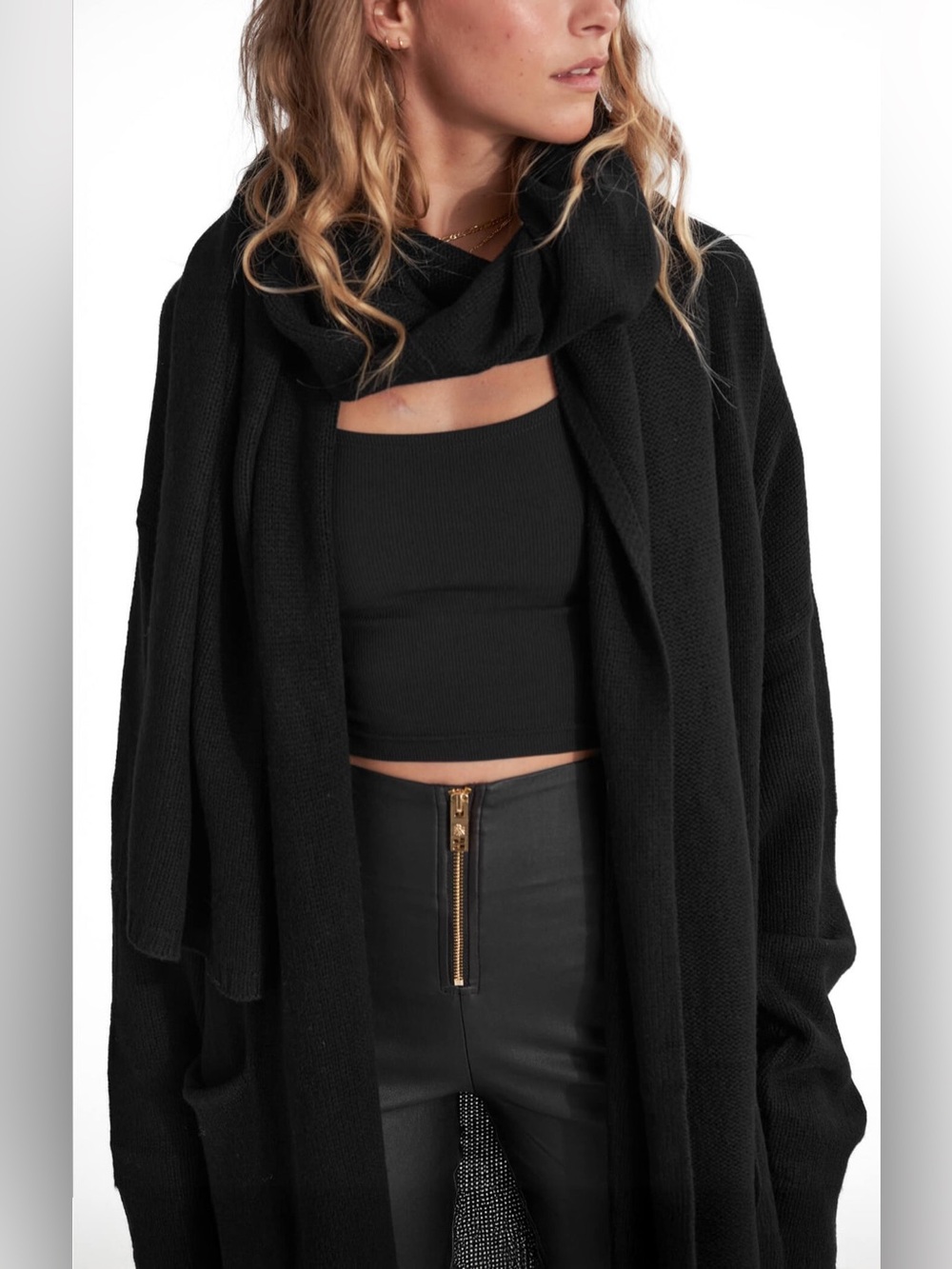 All Things Golden, Black High-Rise Faux-Leather Leggings, XXL - Picture 3 of 13